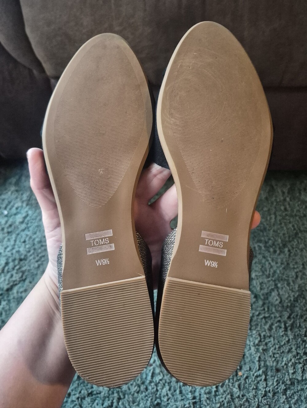 Toms Jutti D'Orsay Flats Gray Black Size 9.5 - Picture 11 of 13
